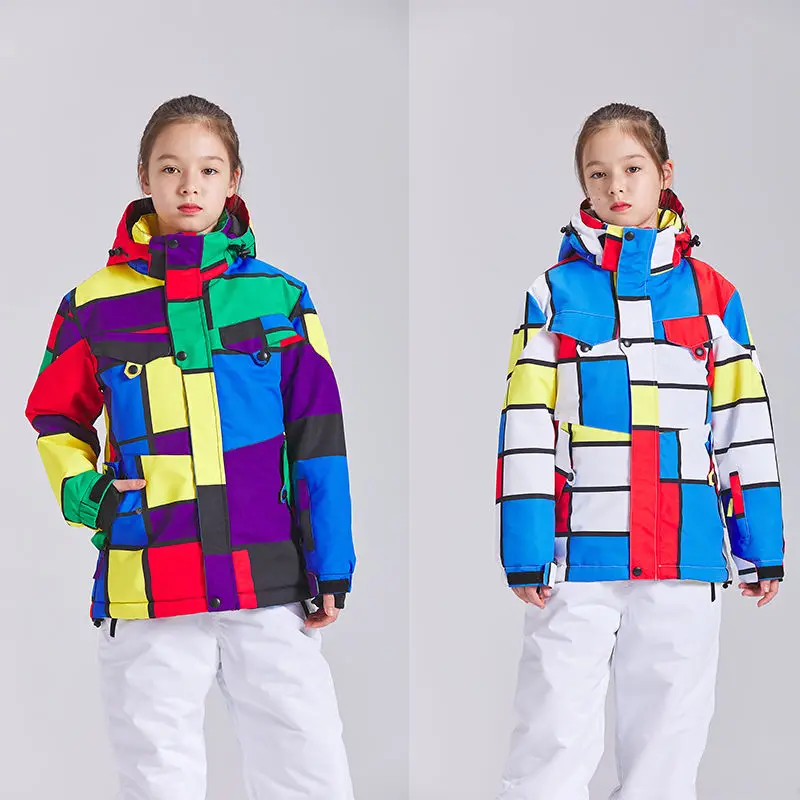 Children Adult Ski Suit Professional Waterproof Windproof Coat Outdoor Snowboarding Skiing Jacket Pants