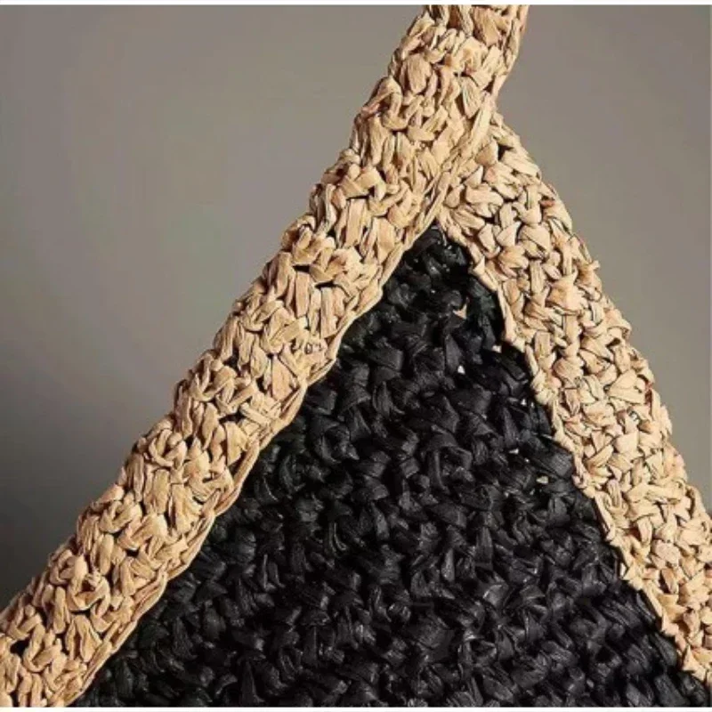 Sommer Neue Handgewebte Handtasche Große Kapazität Strand Urlaub Schultertasche Mode Vielseitige Damen Sandtasche Strohtasche – Detail 2