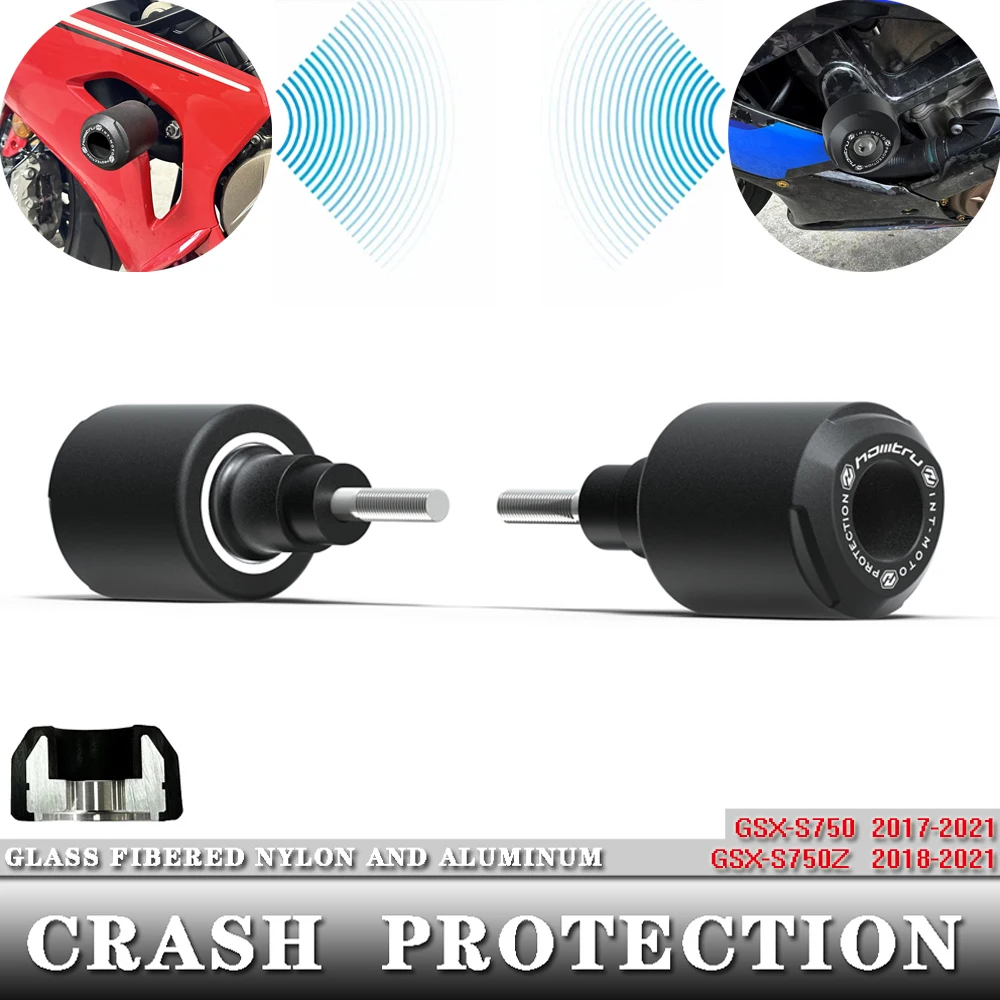 

For Suzuki gsx-s750 GSX-S750 2017-2021+ / GSX-S750Z 2018-2021+ motorcycle Crash Protection Bobbins Aluminum+Nylon Fiberglass