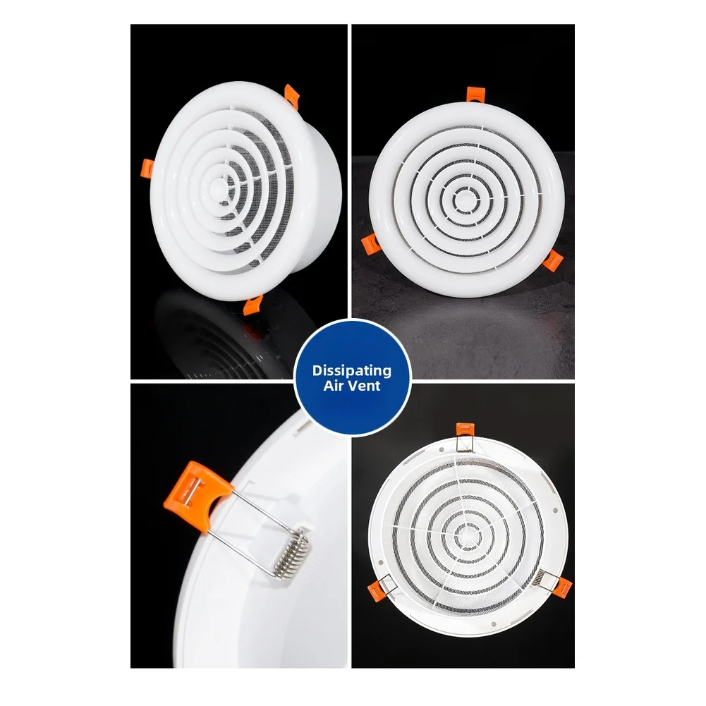 Adjustable Round Air Vent Grille With Dust Filter Mesh ABS Fastener For Home Living Room Bedroom Kitchen Ventilation System