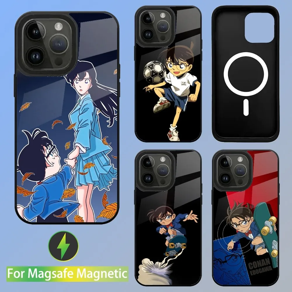 Anime D-Detective C-Conan Phone Case For iPhone 15,14,13,12,11,Plus,Pro,Max Mini Magsafe Magnetic Wireless Charging