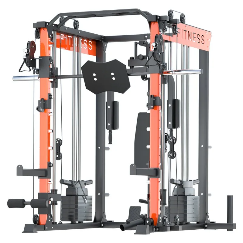 

Smith Machine Squat Rack Home Multifunctional Fitness Gym Equipment Commercial Full Cage Smith Machine