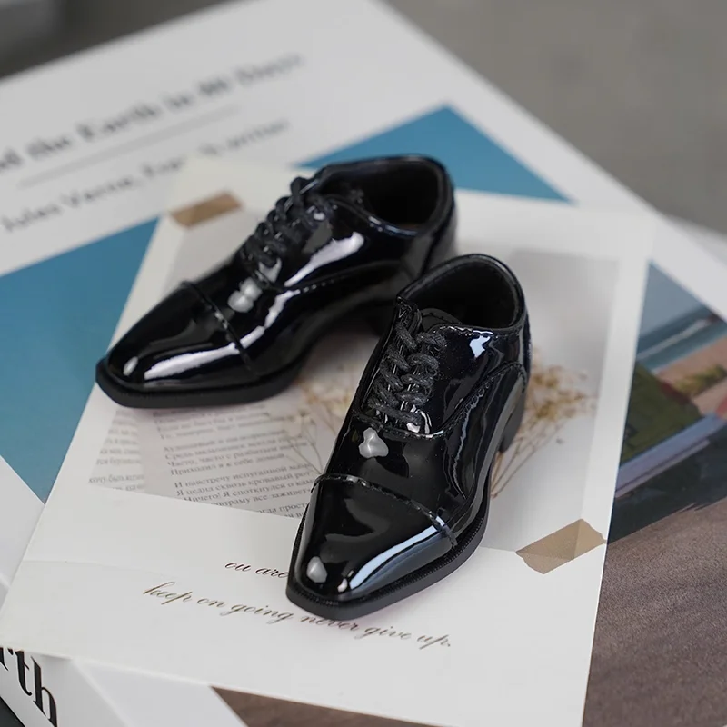 

BJD Doll Shoes For ID75 Doll Fashion Black Patent Leather Shoes Doll Accessories DIY Gift