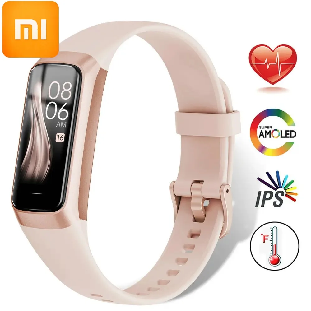 

XIAOMI Amoled Smart Watch Smartwatch Band Women Heart Rate Blood Wartch Waterproof Connected Smart Bracelet Sport Tracker