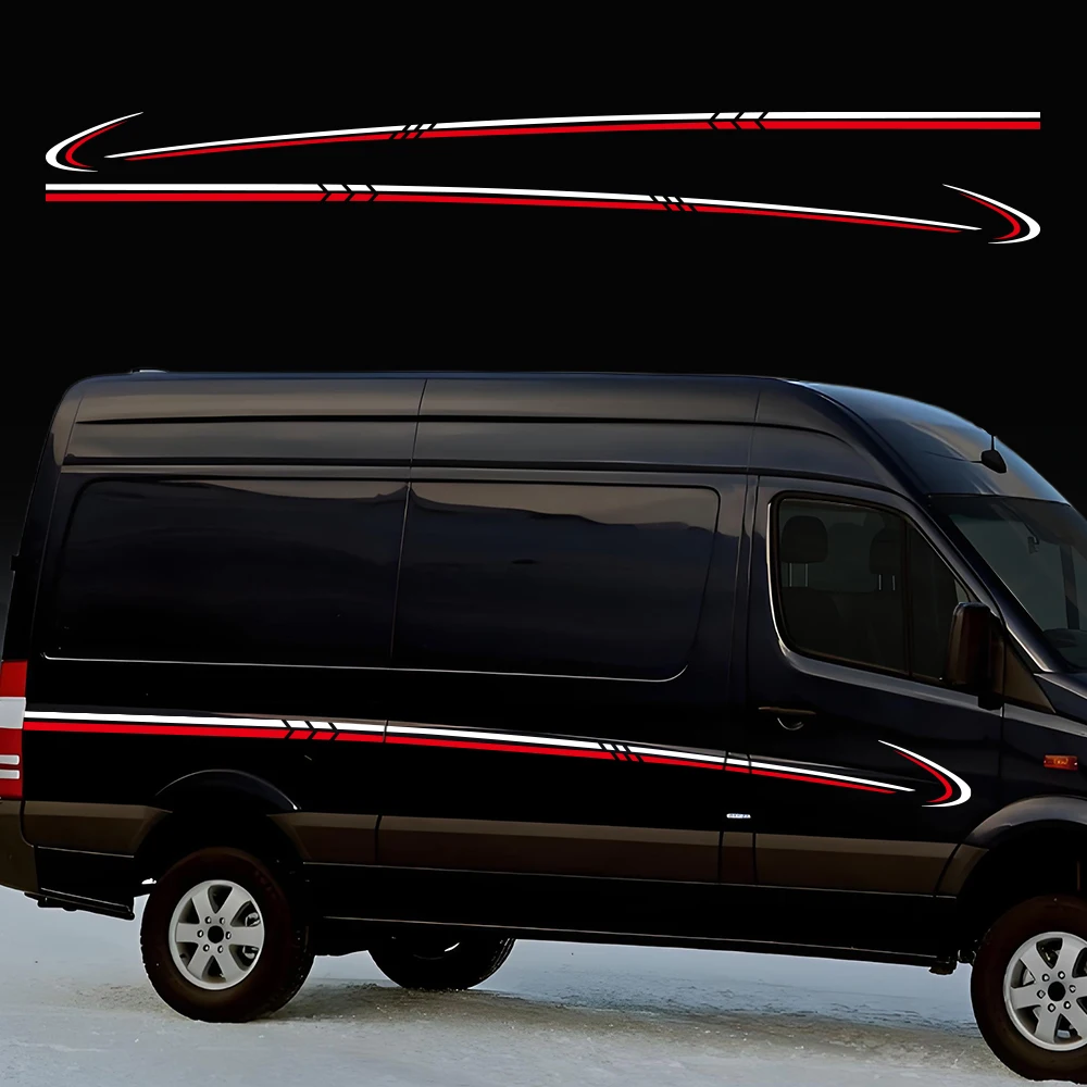 Car Body Wast Lines Sticker for Mercedes Benz Sprinter Van Camper Racing Sport Stripes Auto Body Decor DIY Vinyl Decal Cover