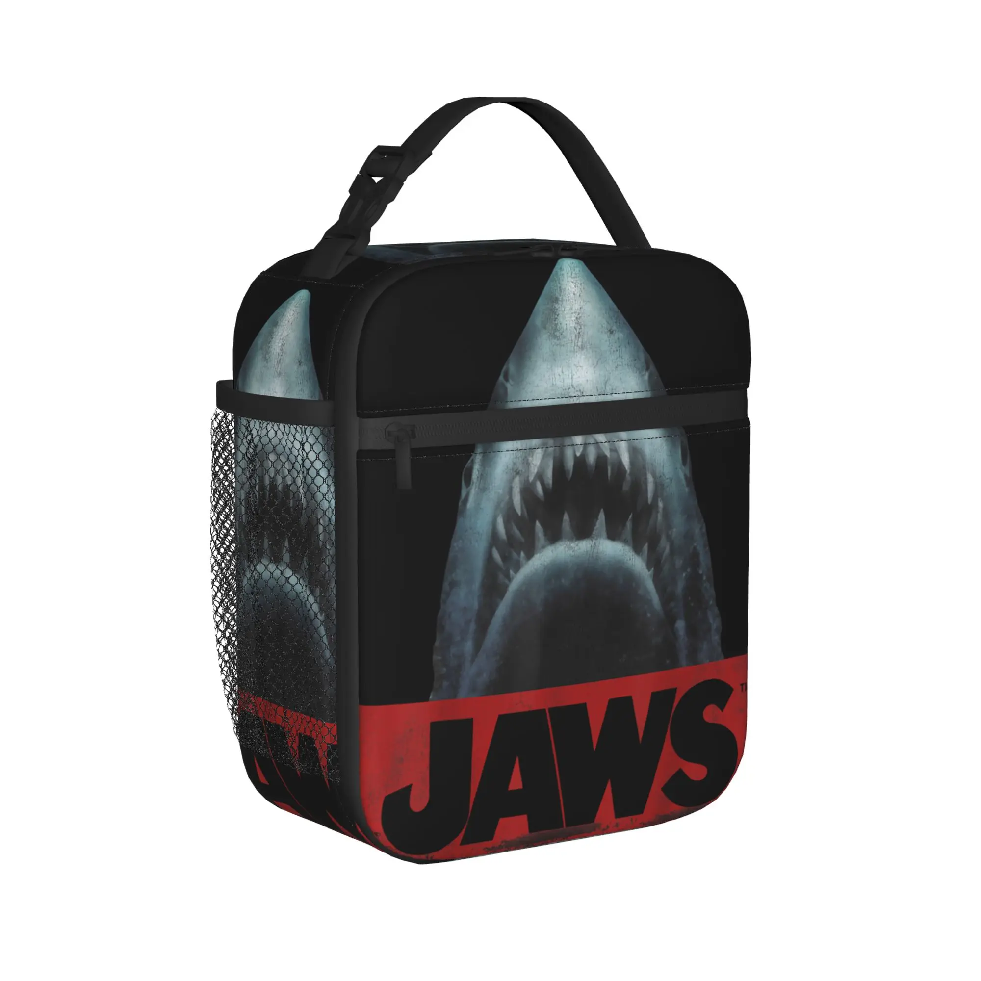 Jaws Boxed Logo Lunch Bag For Men Print School Lunch Box Cute Portable Oxford Cooler Bag