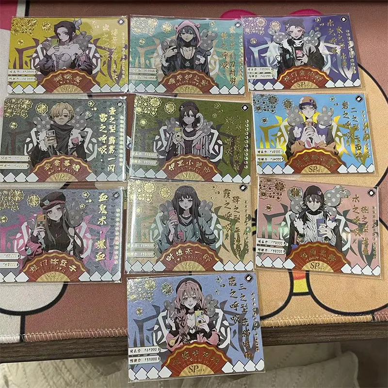 Anime Demon Slayer Kamado Nezuko Agatsuma Zenitsu Douma Akaza Sp Ssp Card Game Collection Rare Card Boy Birthday Present