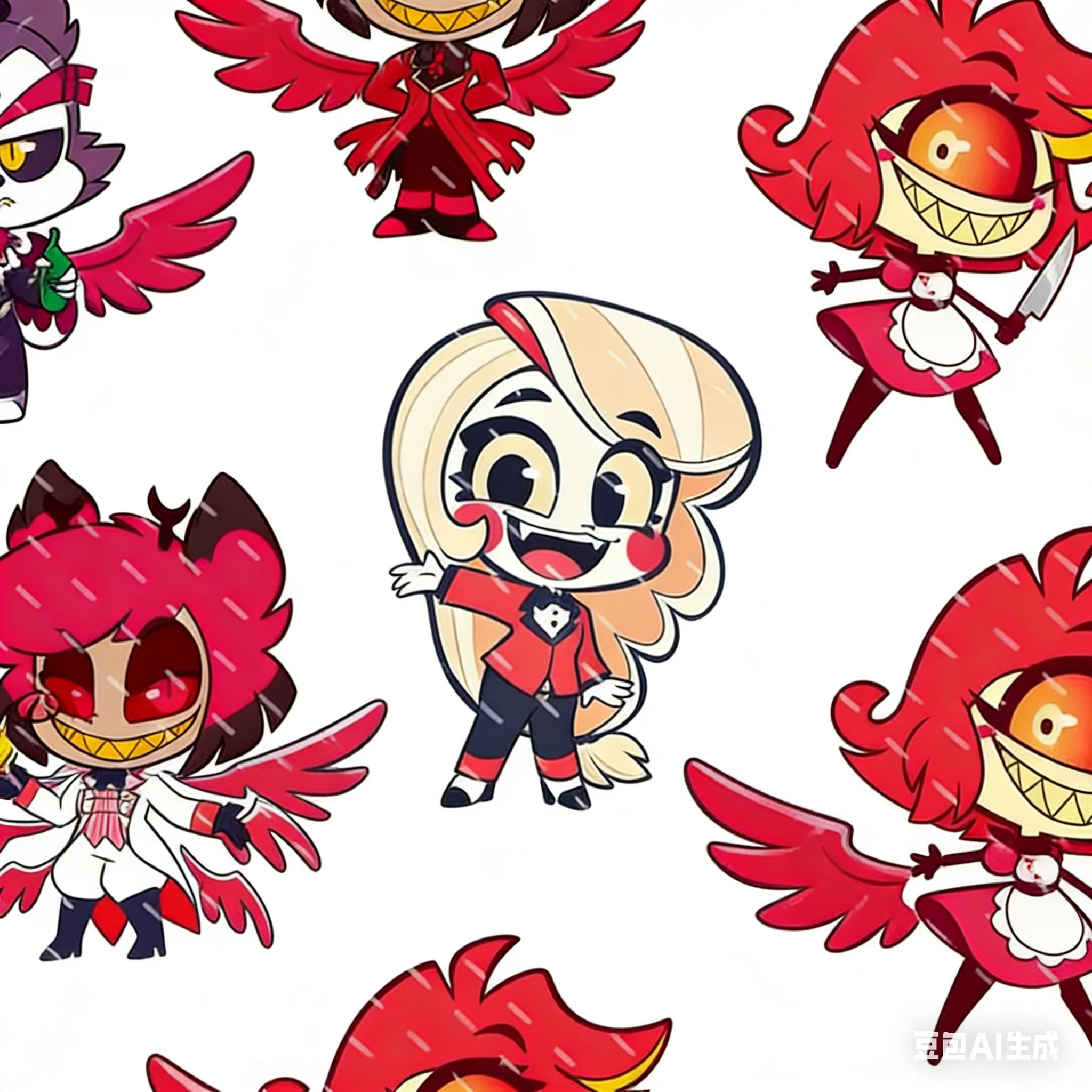 

Акриловый брелок 55 мм «Хазбин Хотел» (Люцифер, Морнингстар, Вокс, Энджел Даст, Вагги) — аниме-атрибутика, аксессуар для рюкзака, подарок на фестиваль