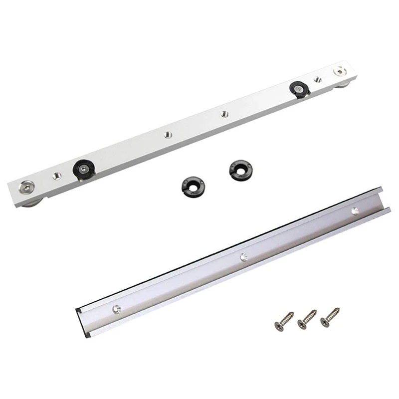 1 Set Aluminum Alloy T-Tracks Slot Miter Track And Miter Bar Slider Table Saw Miter Gauge Rod DIY Woodworking Tools