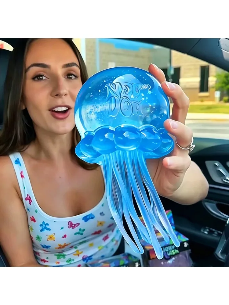 Squishies Nee Doh Quallen Squish-Spielzeug, Fidget-Spielzeug, Wasser-Sensorisches Weiches Quallen-Quetsch-Spielzeug zur Stresslinderung, Blindbox
