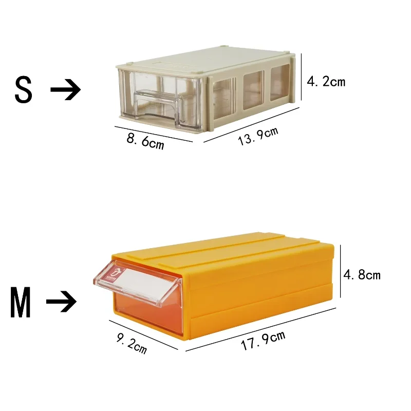 WBBOOMING Hardware Tool Storage Organizer Pen Small Part Storage Drawer Plastic Office Sundry Plastic Modular Component Box