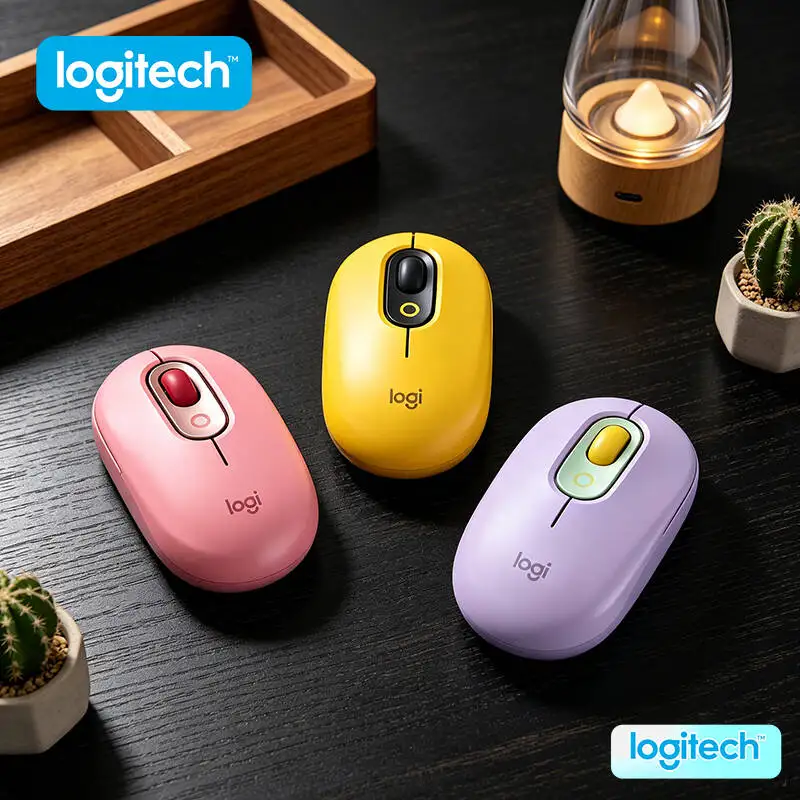 

Quiet Click Logitech M350 POP Mouse Dual Connectivity 10m Range Ergonomic Shape for Teacher and Educator Classroom Work