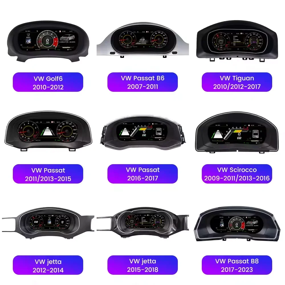 Picture 5: LCD Digital Dashboard Cluster Speedometer Virtual Instrument Panel Cockpit Meter LCD Intelligent Full Liquid Assembly