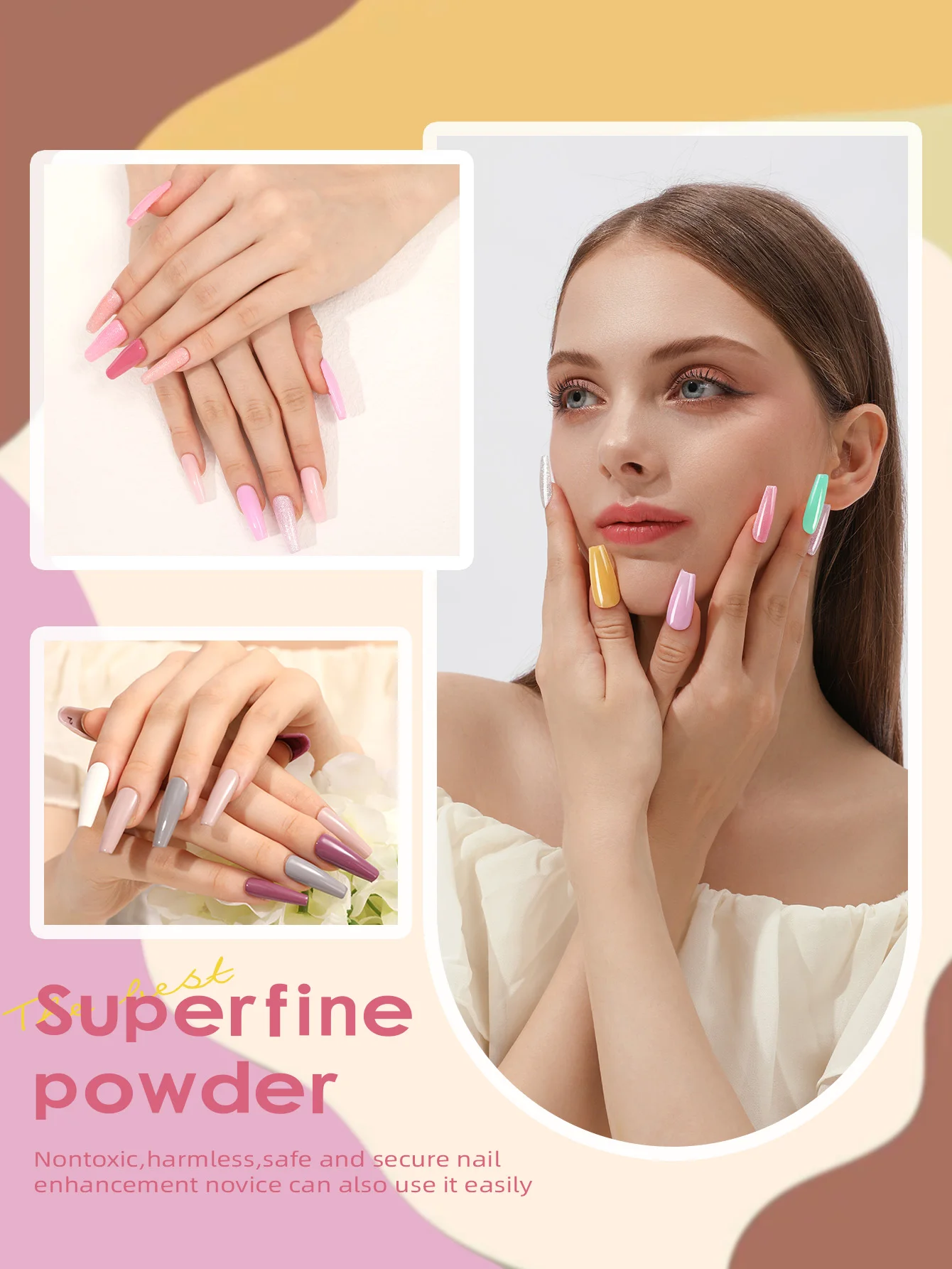 Professionelles Nailart-Set aus Acryl mit 20-Farben-Acryl, geeignet für die French-Maniküre-Verlängerung, keine Nagellampe erforderlich