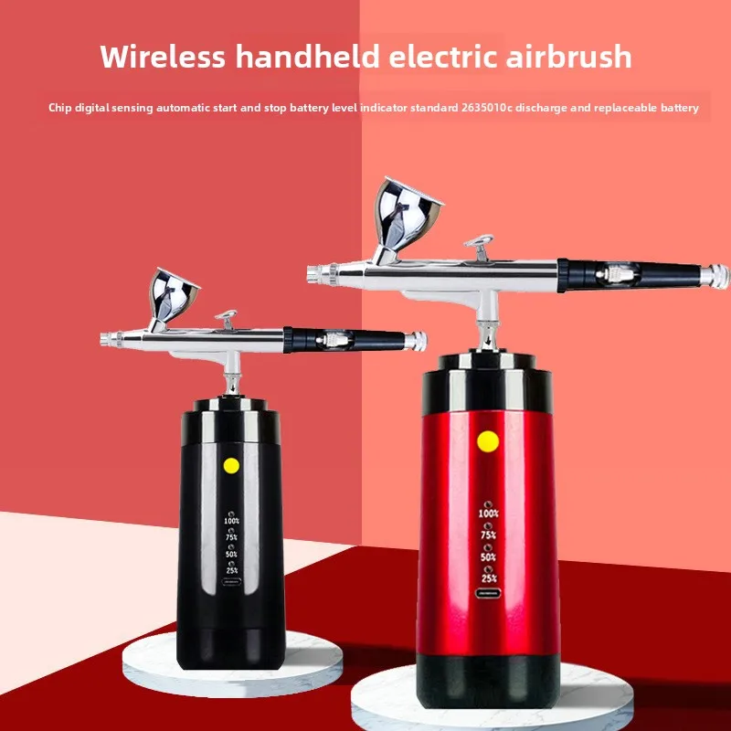 

Spray Gun Automatic Start and Stop Double Action Painting Food Coloring Paint Manicure Gradual Change Electric Airbrush