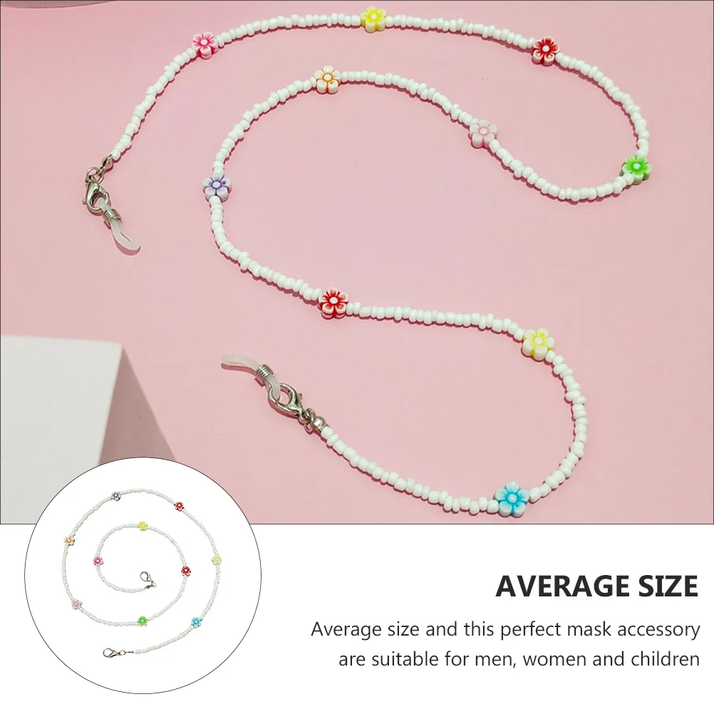 Cordão para máscara facial, corrente boêmia com contas, suporte para óculos, retentor de pescoço multifuncional para homens, mulheres, crianças, estilo moderno