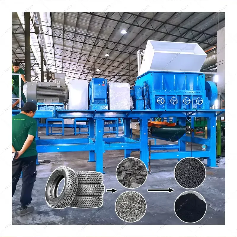 Crusher Full Automatic Customizable Waste Tire Shredding Recycling Machine Rasper Price of Mesh Crumb Rubber Tyre Rasper for