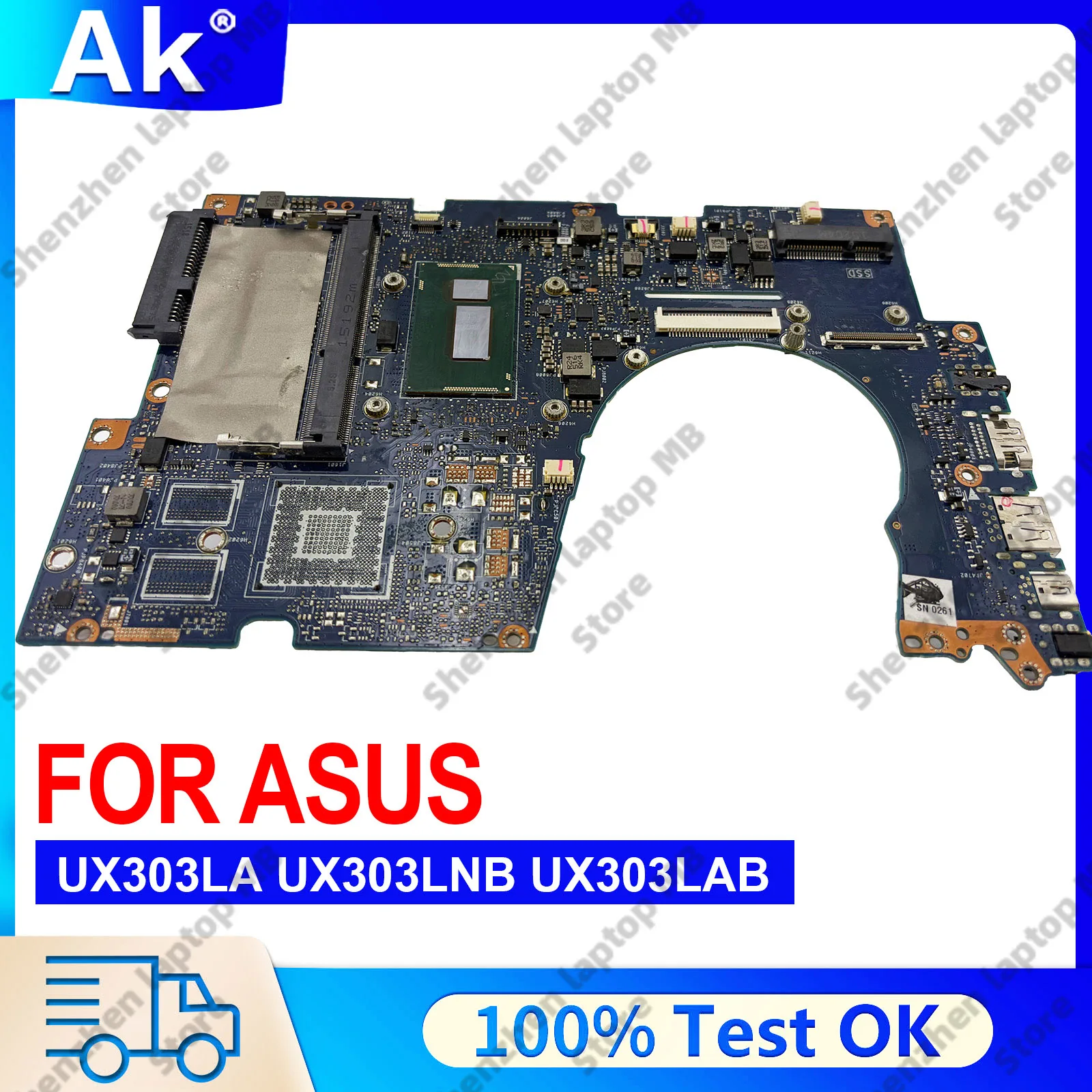 Placa base UX303LA para ASUS ZenBook BX303L U303L UX303LA UX303LNB UX303LN UX303LB U3000 con CPU I3 I5 I7