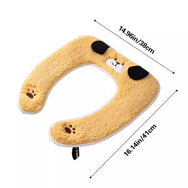 غطاء مقعد المرحاض، غطاء مقعد المرحاض السميك المنزلي، حشية مقعد المرحاض على طراز الخريف والشتاء، وسادة مقعد سميكة #6