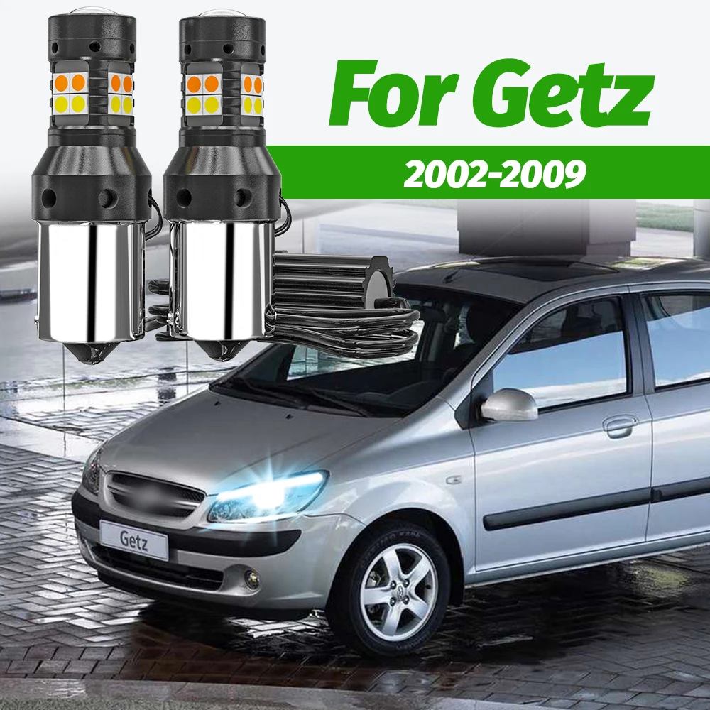 

2pcs Dual Mode Turn Signal+Daytime Running Light Accessories LED DRL For Hyundai Getz 2002-2009 2003 2004 2005 2006 2007 2008