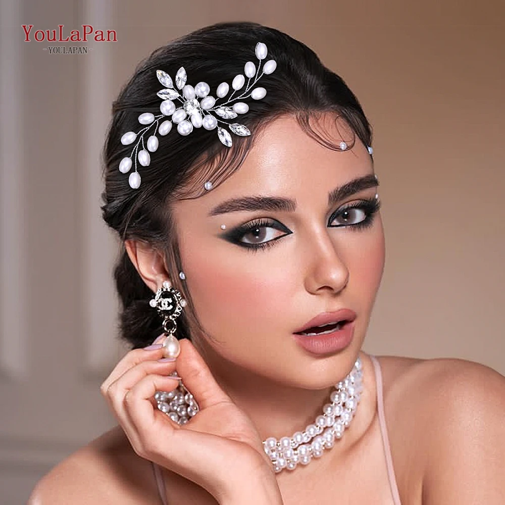 YouLaPan Bridal U-shaped HairPin Pearl Silver Color Barrette Clip Hairpins Wedding Hairstyle Design Headpieces Accessories HP815