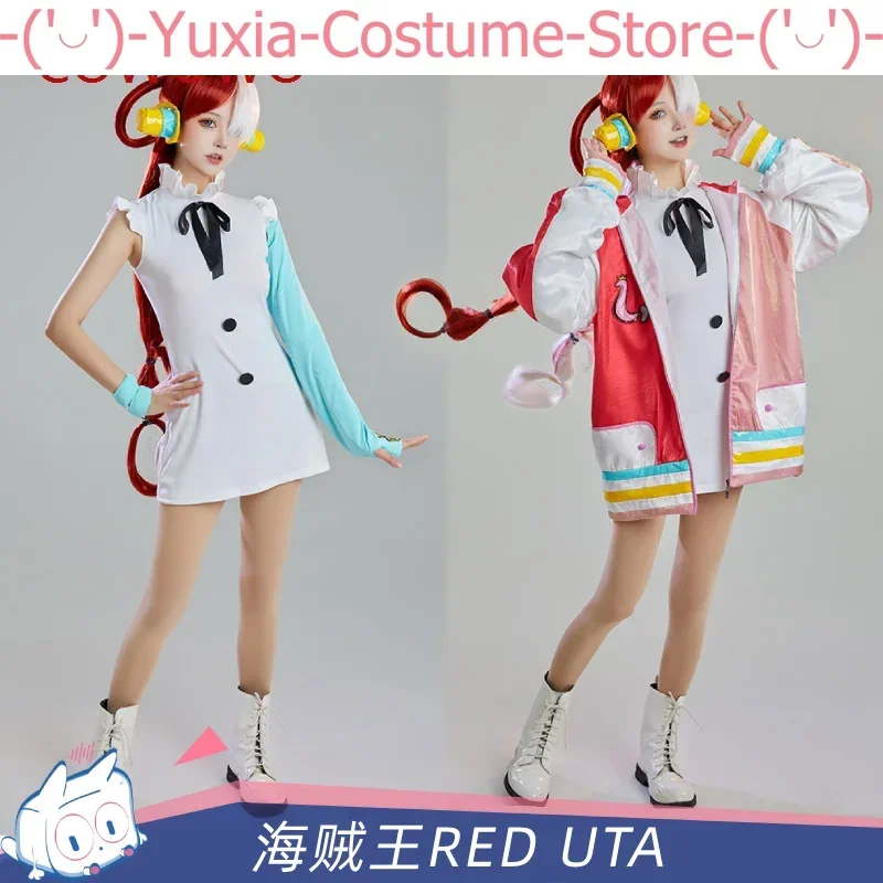 Aime Film Red Uta Embroidery Coat Hoodie Uta Cosplay Costume Halloween Uniform Carnival Party Outfits Cos Clothing