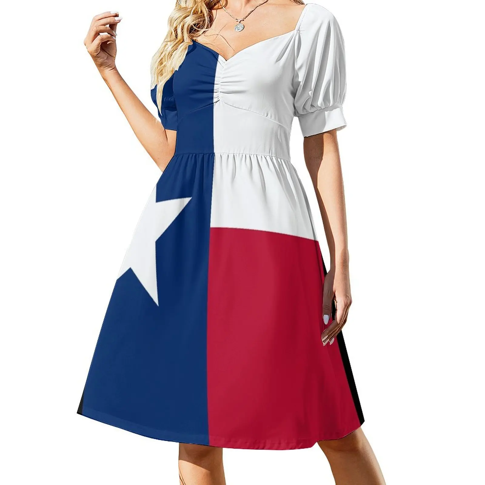 Texas: Texan Flag Short Sleeved Dress Women's dresses elegant chic women dresses promotion beach dresses Dress