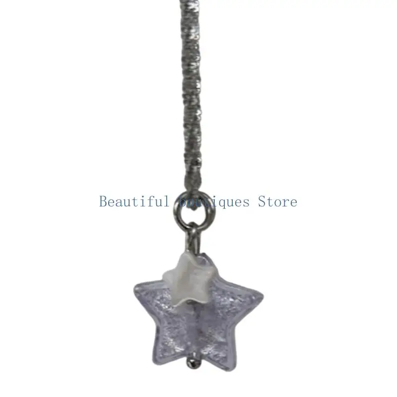 U4LF Star Pendant Necklace with Translucent Charm Look for Daily Wear, Date-Night Styling, and Pairing