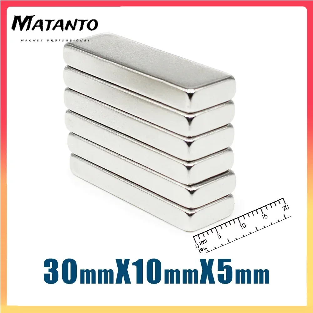 

30x10x5mm N35 Strong Quadrate Neodymium Magnet Powerful NdFeB Magnet 30x10x5 mm Block Rare Earth Magnets 30x10x5mm