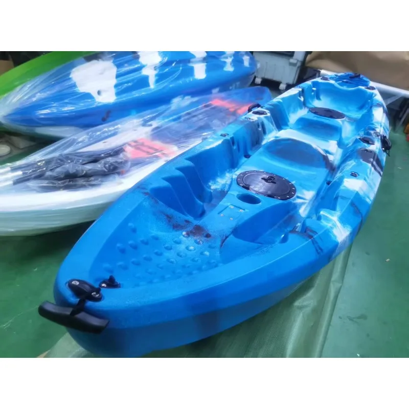 قارب صيد قابل للنفخ لشخصين - حرف مائية مع مجاذيف ومضخة، مثالي للانجراف على البحيرات والأنهار