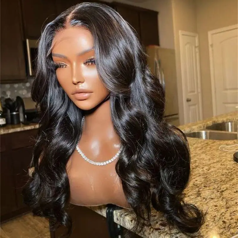 Body Wave Soft Natural Black Glueless 26inch 180Density 5x5 Silk Base Jewish Human With BabyHair HDLace European Hair Preplucked