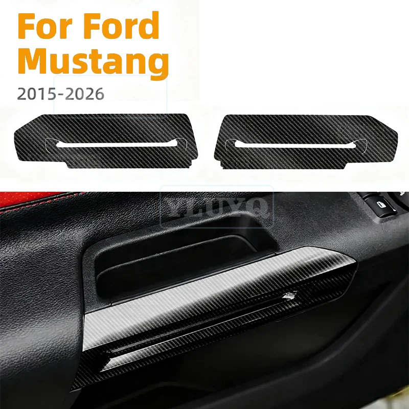 

For Ford Mustang 2015 2016 2017 2018 2019 2020 2021-2025 Car Door Panel Protection Interior Film TPU Sticker Anti-scratch 2pcs
