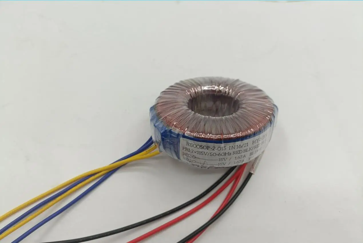 1PC 50VA Toroid Audio Transformer 0-15V 0-15V