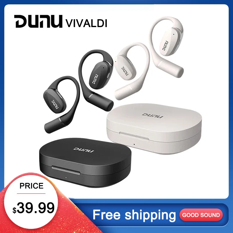 DUNU VIVALDI Open Ear Wireless HiFi Headphones Bluetooth 5.3 IP54 Water Resistant Earphones