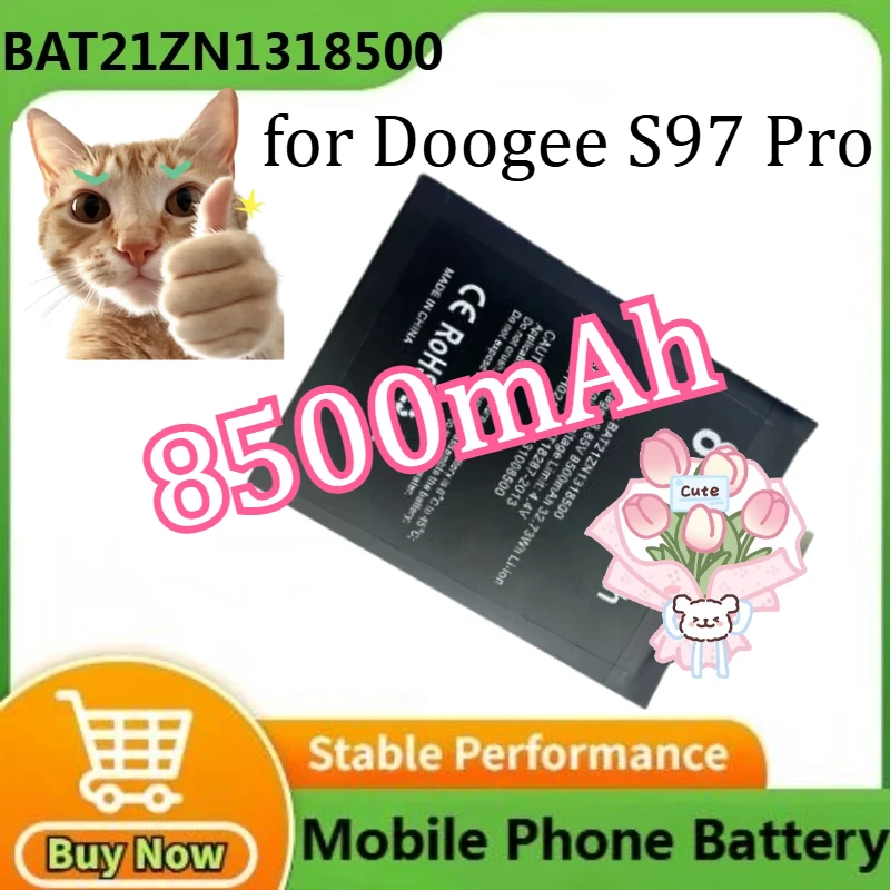

BAT21ZN1318500 Battery for Doogee S97 Pro Li-Ion Rechargeable Batteries Tracking Number Phone Accessories 8500mAh