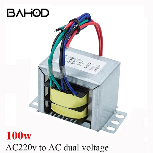 BAHOD 100w AC220v a Dual 12v + Dual 12v 15v 18v 20v 22v 24v 26v 28v transformador de potencia para amplificador de Audio HIFI