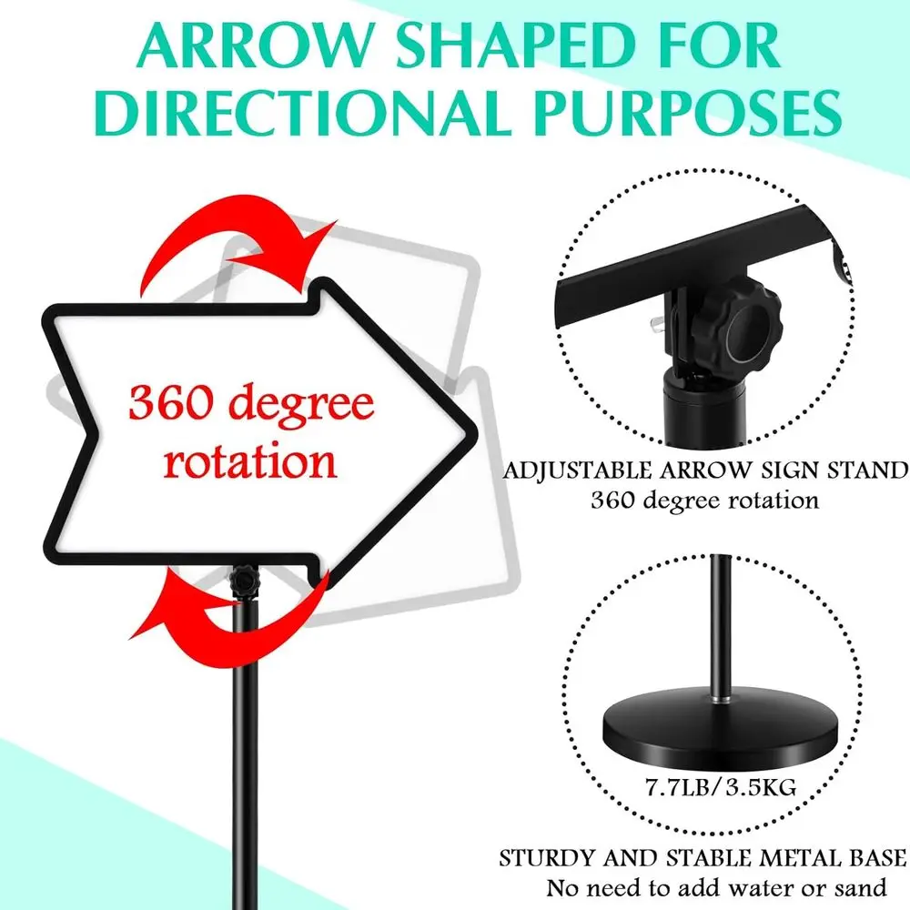 حامل لوح مسح جاف مزدوج الجوانب قابل للتعديل، 11.7 × 16.5، شديد التحمل للاستخدام الداخلي/الخارجي #3