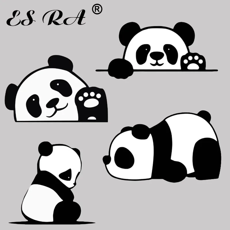 

Cute Panda Car Stickers High Quality Vinyl Waterproof Decals Reflective Stickers Can be used for Cars Fridge Luggage Decoration