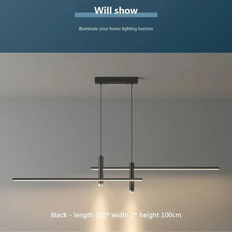 Lampe LED Suspendue Intelligente avec Télécommande, Lampe d'NikRéglable, Idéal pour un Restaurant, un Salon ou un Document, Température de Luminosité