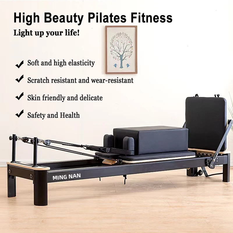

Upgraded Aluminum Alloy Bed With Square Box And Big Pedal , Adjustable Resistance Yoga Bed, Core Training Pilates Bed
