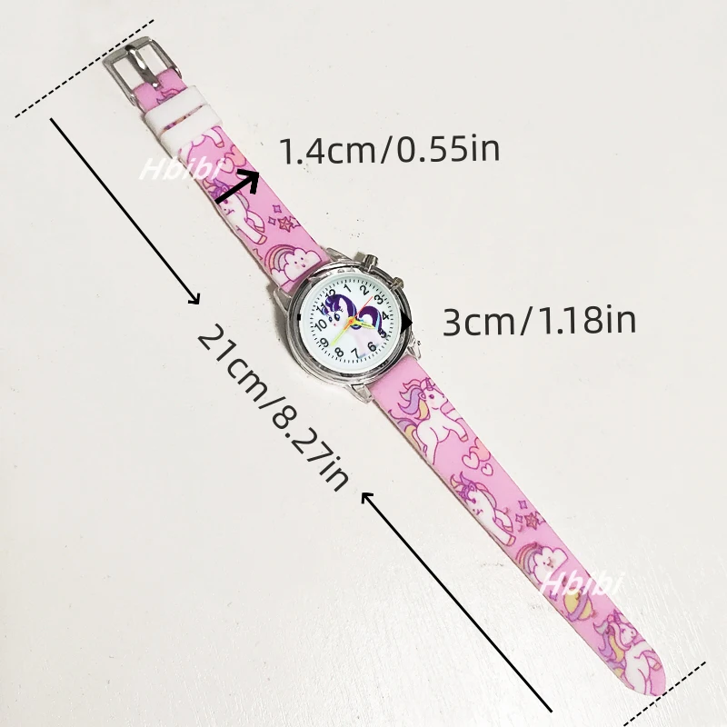 Flash Light Children Watches Cute Cartoon Unicorn Luminous Toy Kids Quartz Watch for Boys and Girls Birthday Gifts Clock