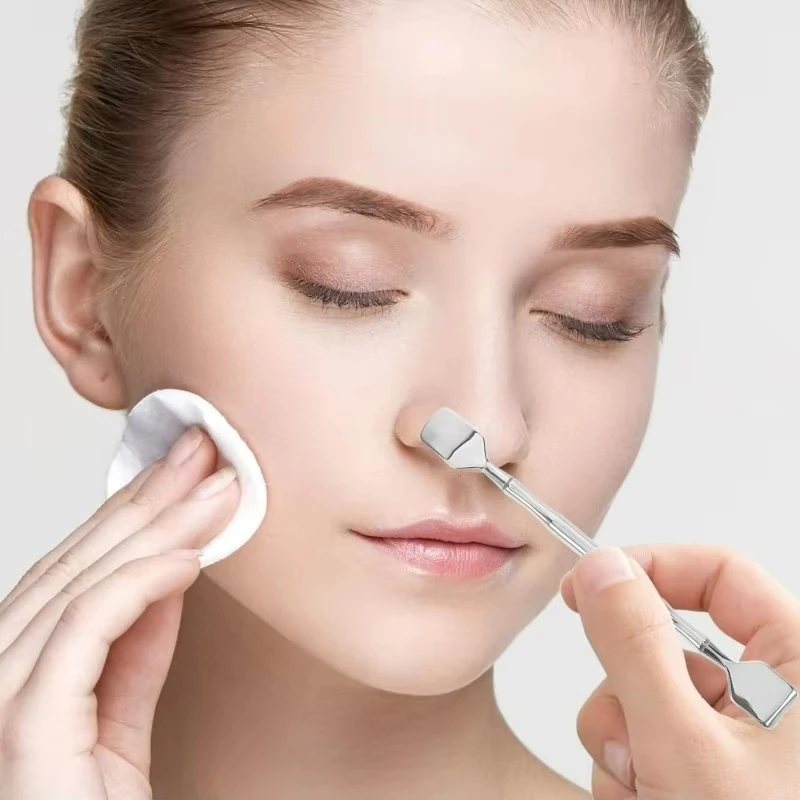2 stuks mee-eter verwijderaar, roestvrijstalen gezichtsschraper voor het verwijderen van comedo-acne, zachte huidverzorging voor alle huidtypes