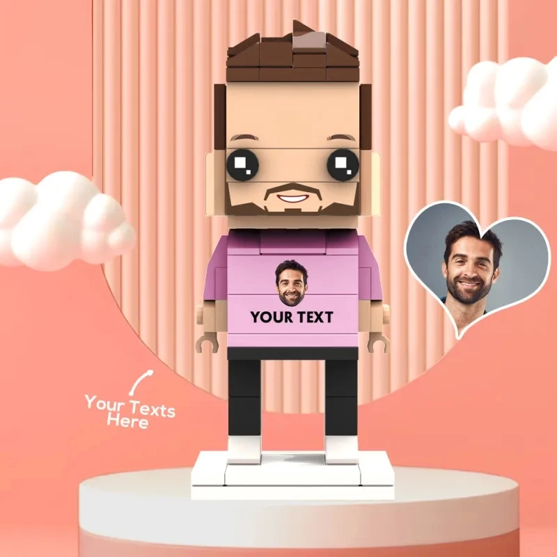

Valentine's Day Gifts Custom Brick Figures Personlized Face & Text Brick Figures Granules Photo My Custom Brickfigures Character