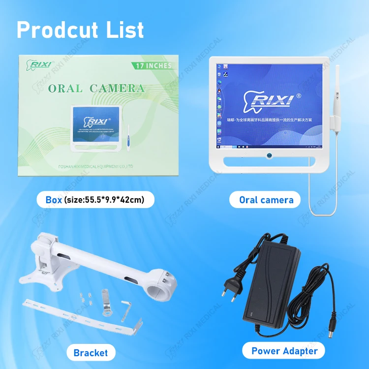 Caméra intra-orale à écran tactile, moniteurs LED, tout en un, 17 pouces