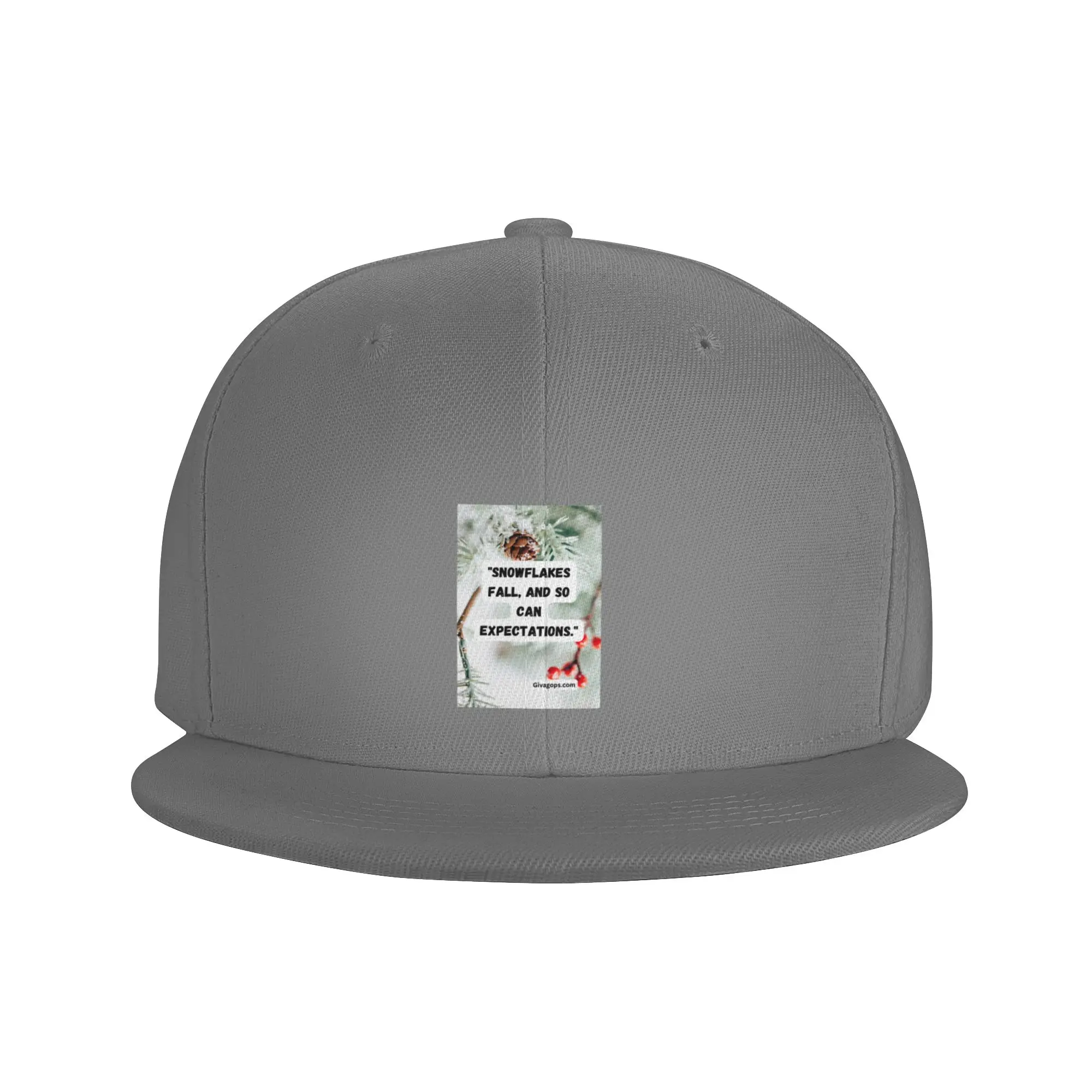 Fashion  Snowflakes fall  and so can expectations   Flat Brim Sun Hat  Basic Versatile Caps