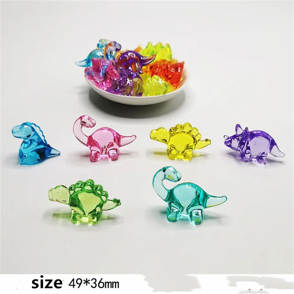 10Pcs 4 Styles 49*36mm Acrylic Dinosaur Shape Game Pieces For Board Game AccessoriesDIY Amusement Park Decoration