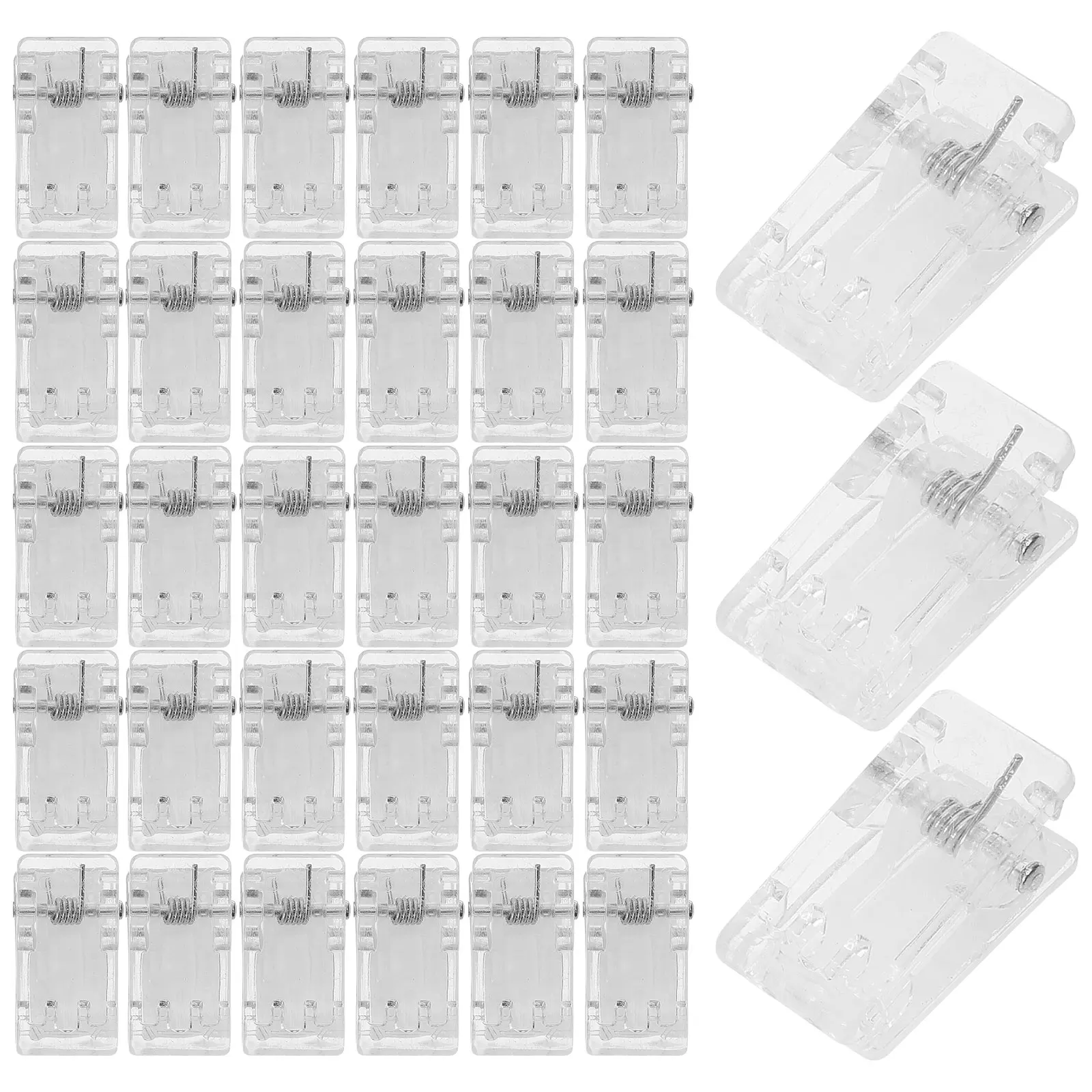 

50pcs Self Adhesive Clips Badge Holders for ID Cards Photo Paper Wall Poster Display Office Supplies