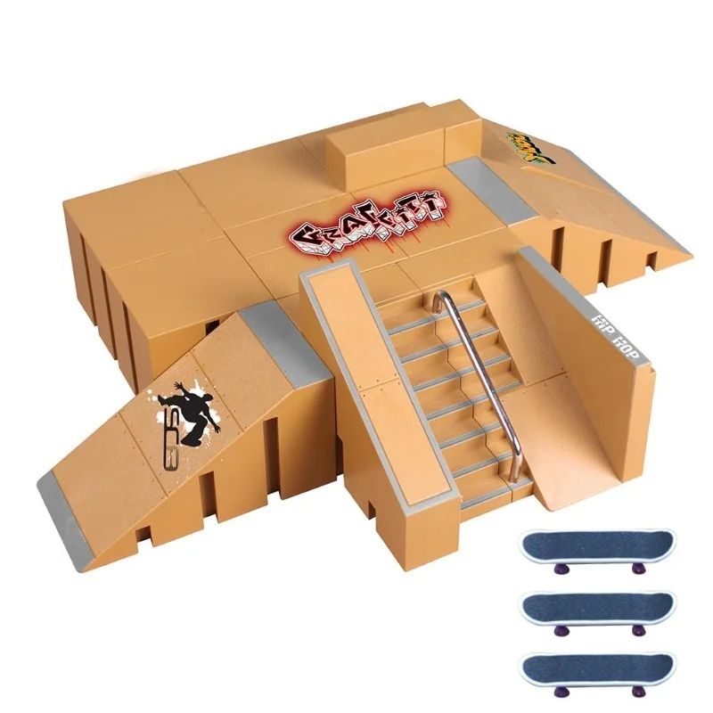 Skate Park Kit Ramp Parts For Finger Skateboard Durable Ultimate Parks Training Props