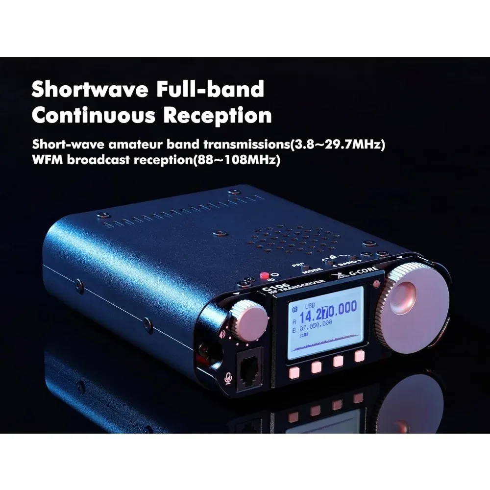 Furniture. Ricetrasmettitore HF G106 nero SDR SSB/CW/AM/WFM Supporto FT8 - Autentico.