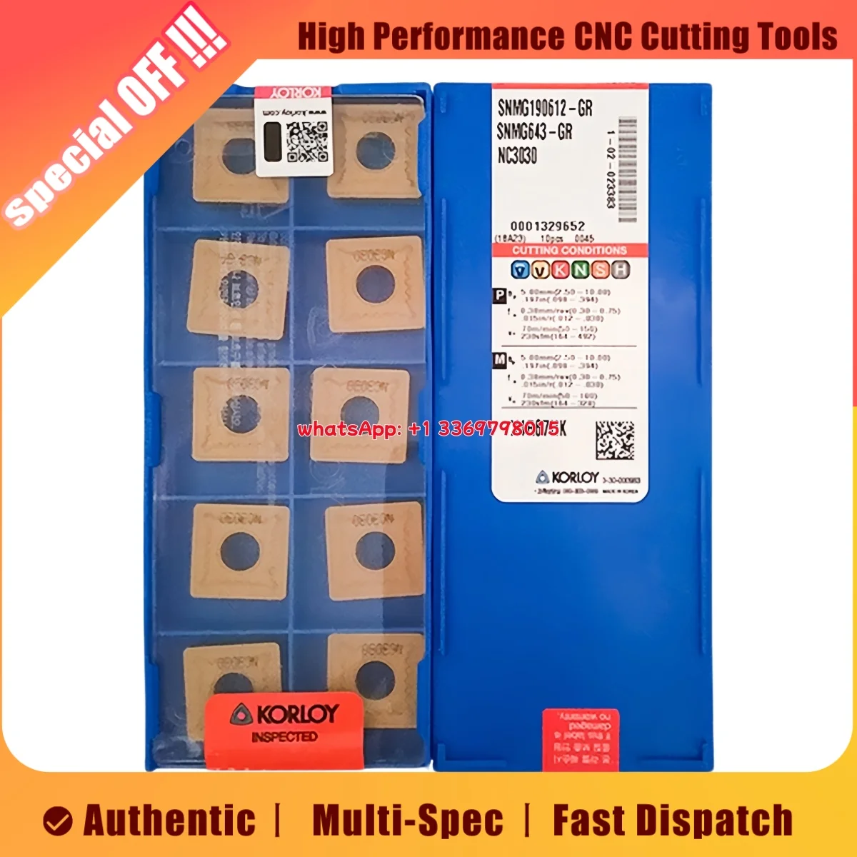 

Original SNMG SNMG19 SNMG25 SNMG1906 08 12 16 SNMG2507 24 -B25 GR HS NC3020 NC3030 NC3120 NC500H PC9030 Turning Insert